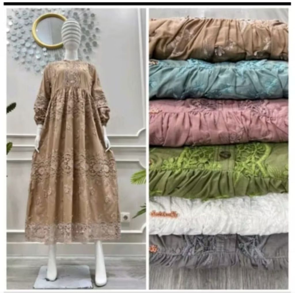 SaLvina Ori Premium,Gamis Salvina/Midi CatboL/ Crespo motif/Armany SiLky