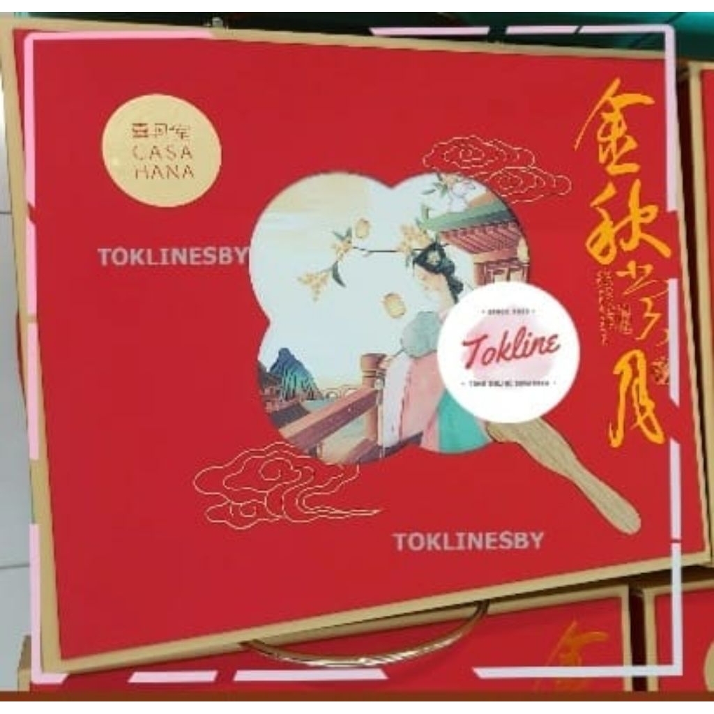 

CASA HANA CASAHANA MOONCAKE MOON CAKE KUE BULAN LOVE MOON JUBILEE MERAH ORANGE ISI 4