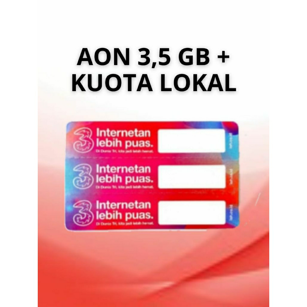 Voucher Tri AON 3,5GB + Kuota Lokal