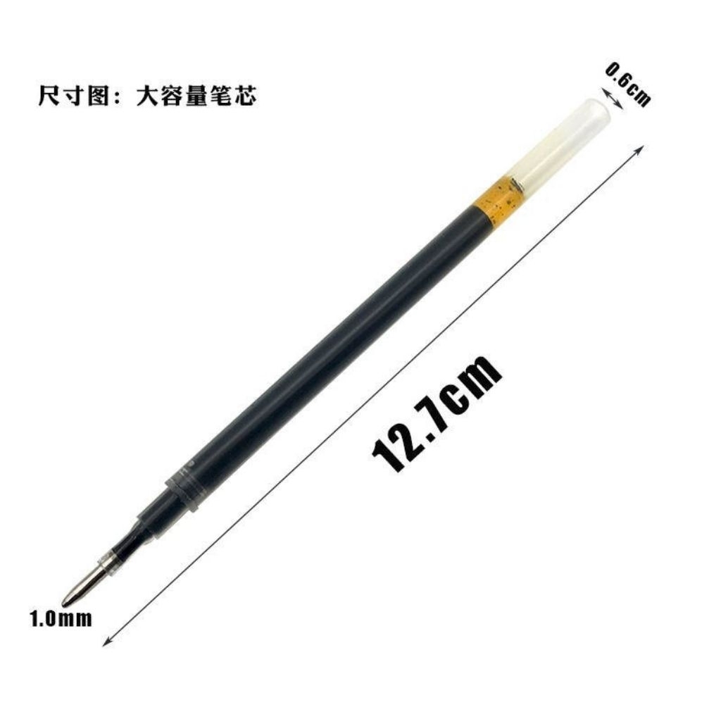 

5 pcs refill gel 1.0 ukuran panjang 12.7 cm