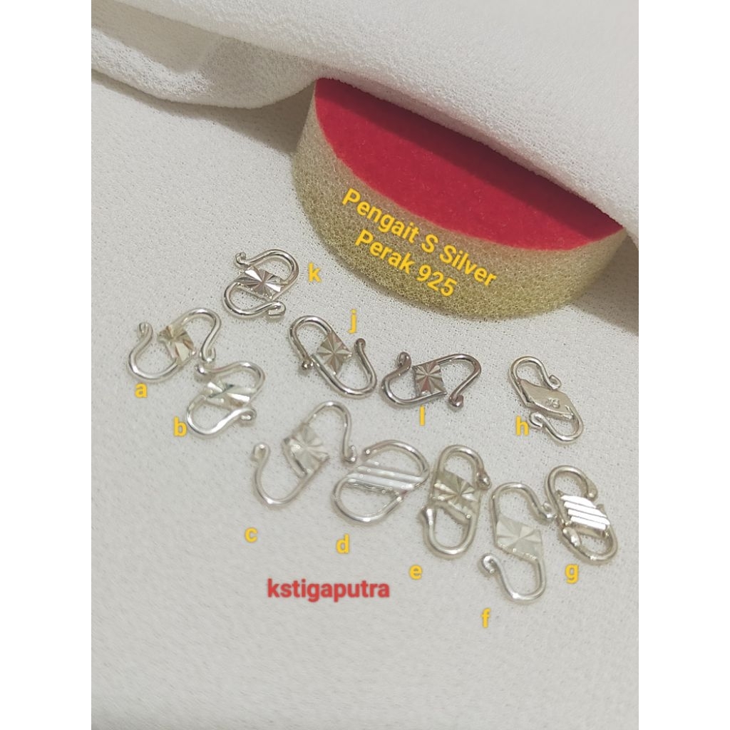 Pengait S Kalung dan Gelang S Perak 925(1pcs)