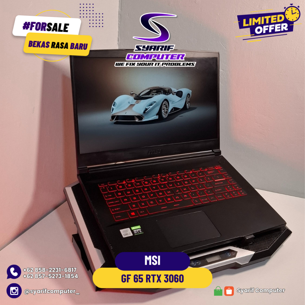 MSI GF65 I7 Gen 10 RTX 3060