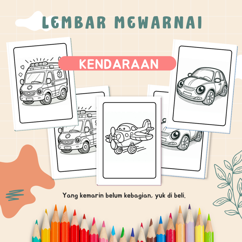 

10 Lembar Kertas Mewarnai Anak Termurah