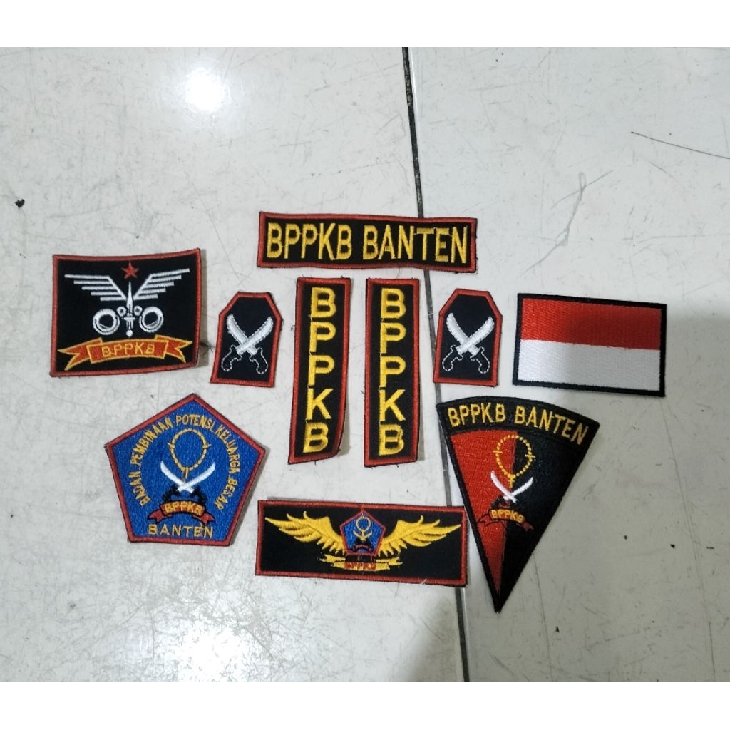 ATRIBUT LOGO BORDR BPPKB BANTEN TANPA BELAKANG satu set