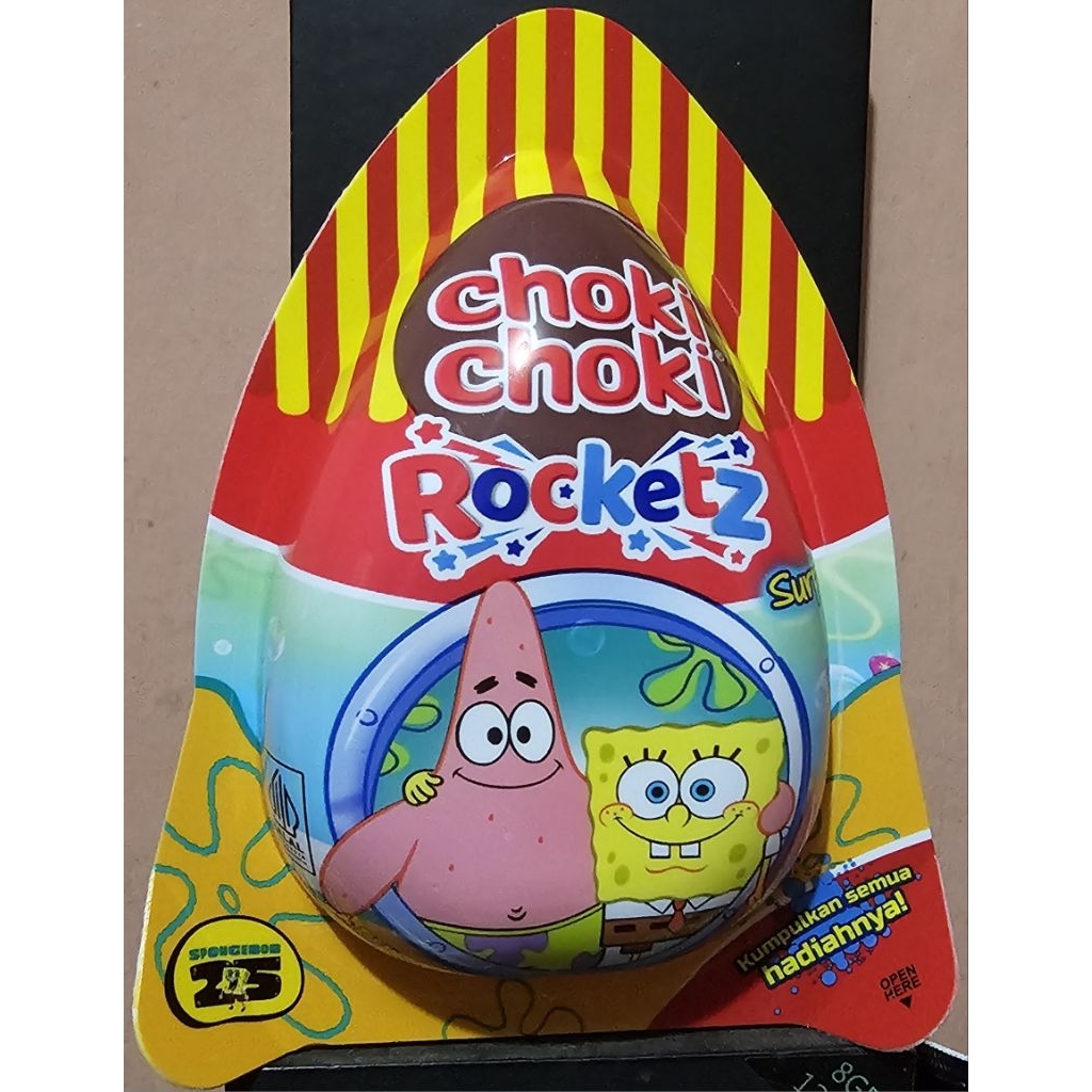

Choki Choki Rocketz Spongebob 24g - Coklat Pasta Dengan Kacang Mede