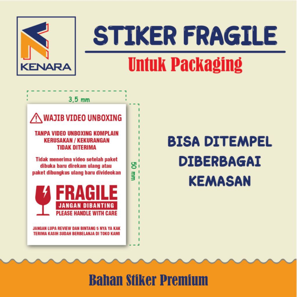 

Stiker Fragile | Stiker Fragile Murah | Ukuran 3,5 X 5 Cm | Stiker Pengiriman Label | Fragile Merah