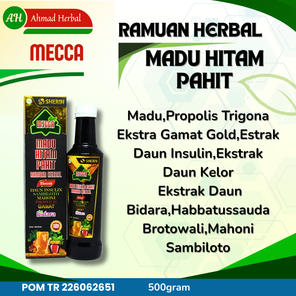 

Mecca Madu Hitam Insulin dan sambiloto untuk Menurunkan Gula Darah Diabetes 500 Gr