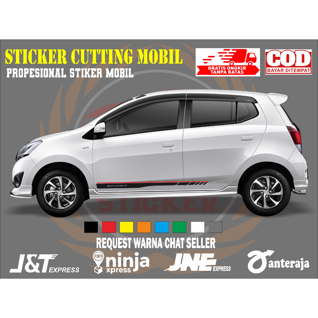 sticker mobil ayga sticker mobil toyota agya sticker mobil agya keren sticker variasi mobil keren