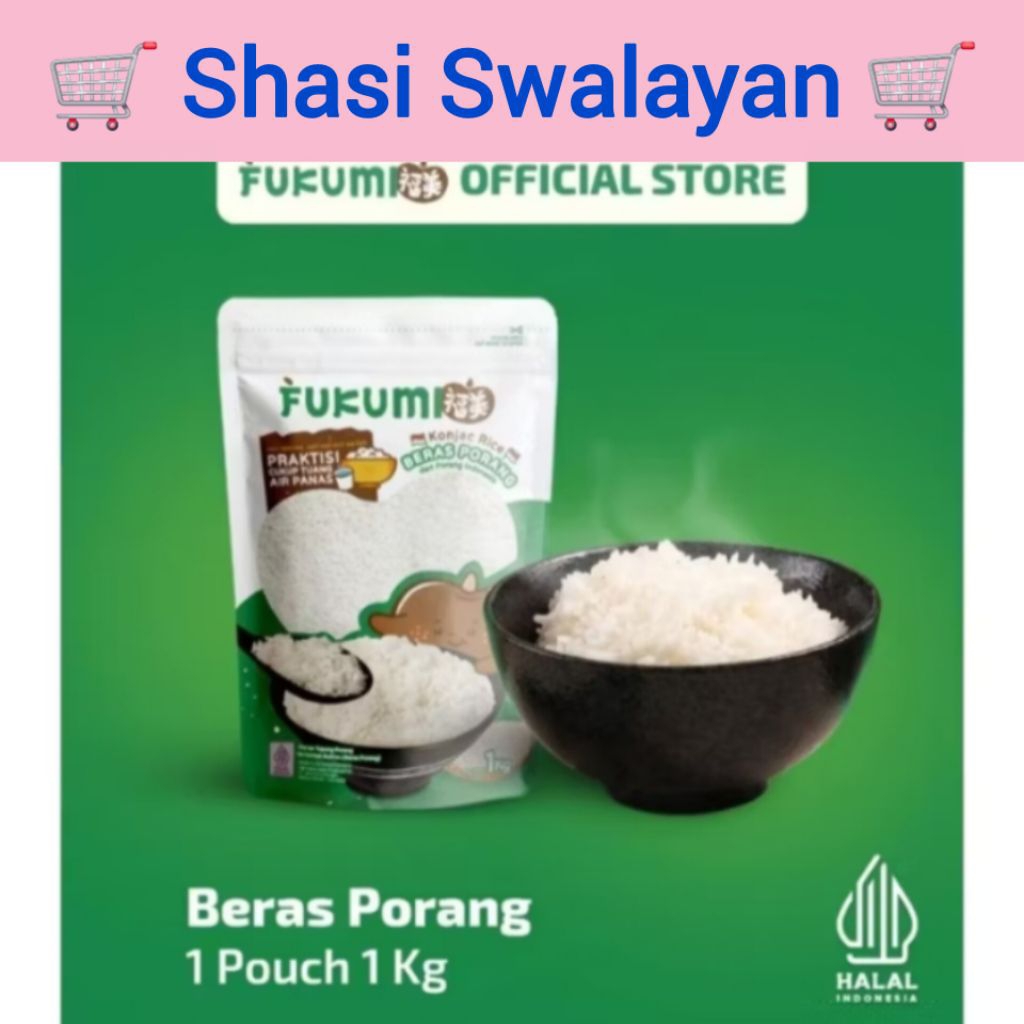 

FUKUMI Beras Porang Pouch 1 Kg - Shirataki / Konjac Rice