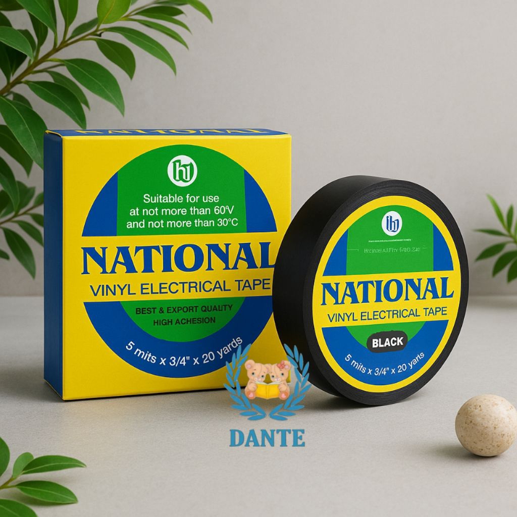 

Selotip Isolasi Kabel Vinil Electrical Tape Hitam NATIONAL