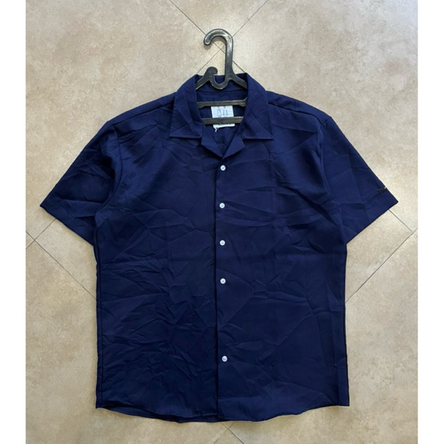 KEMEJA OPEN COLLAR D-LAND NAVY SECOND