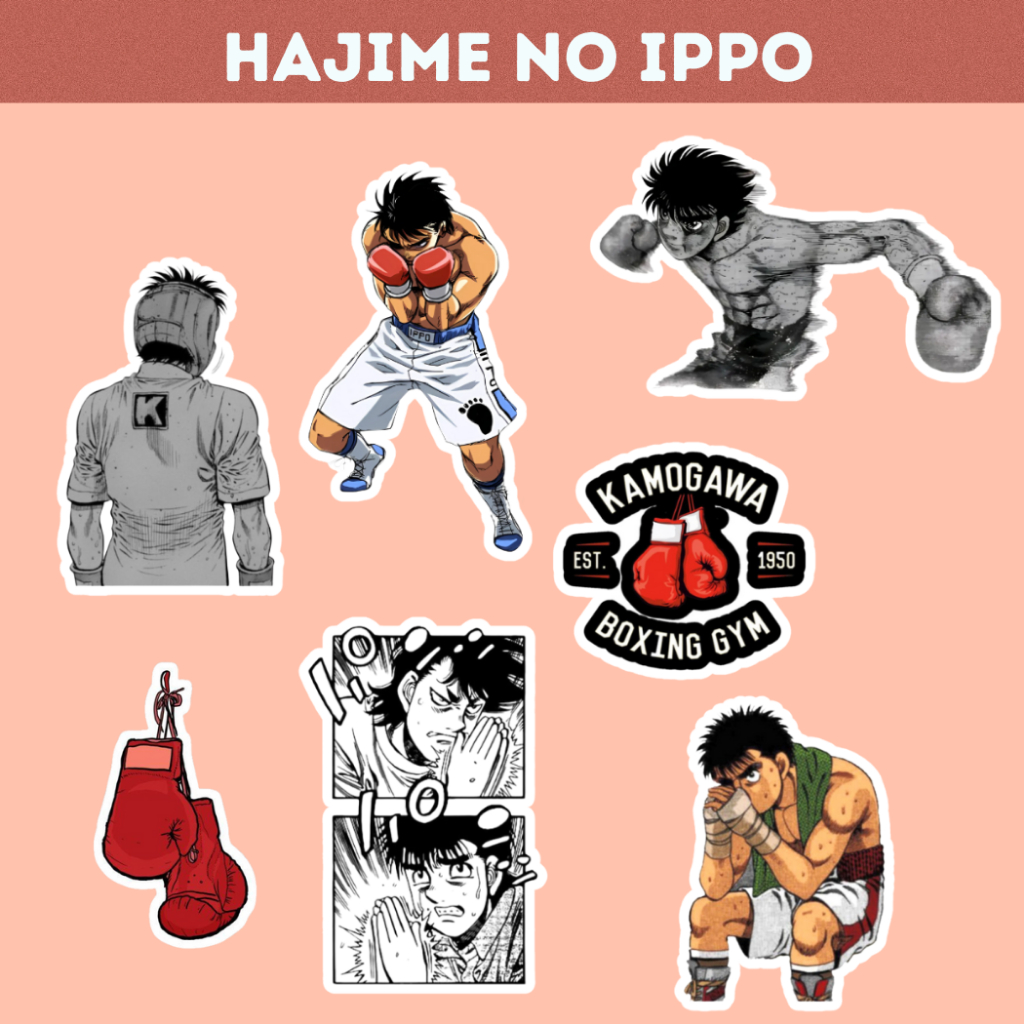 

Hajime No Ippo Sticker, Sticker Sport Boxing (7 PCS) cocok untuk journal, tumblr dan helm.