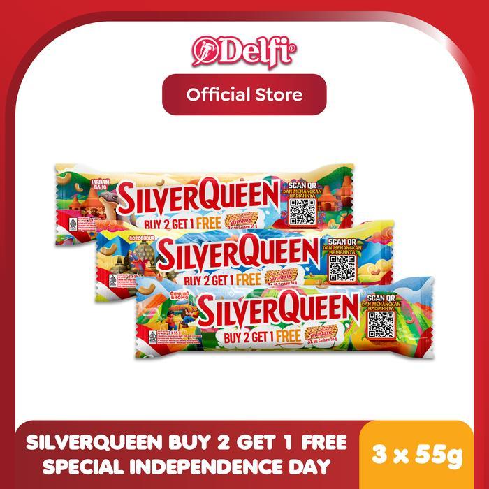 

[BUY 2 GET 1] SilverQueen Cashew Special Kemerdekaan 55gr ,Beli 2 Gratis 1 jadi dapat 3 bks yg 55gram (kacang Mete) Expired 17 September 2026