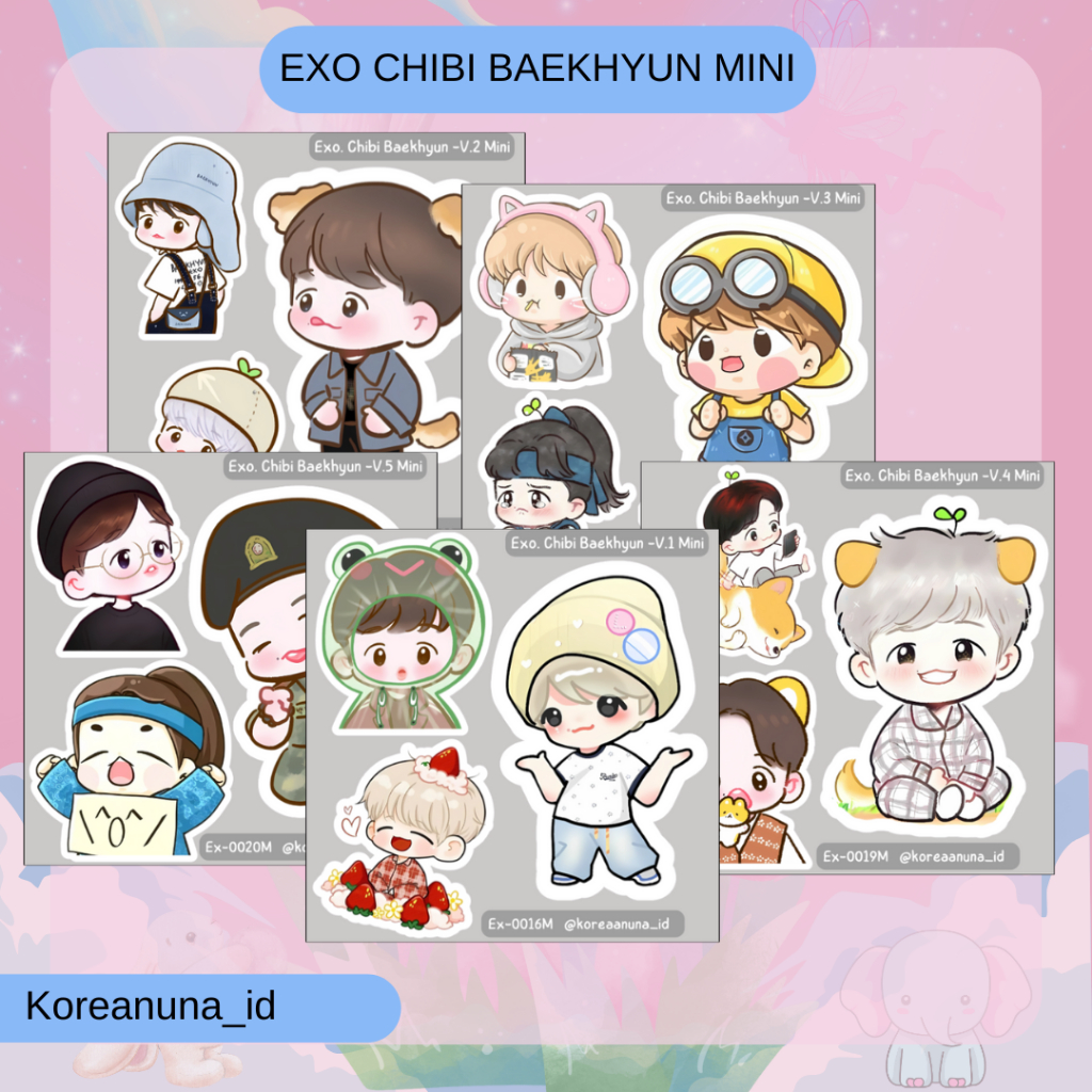 

Sticker Kpop Exo Baekhyun Chibi Kartun Lucu Aesthetic Stiker Deco Jurnal Laptop Hp Buku Note Memo Botol Murah Berkualitas