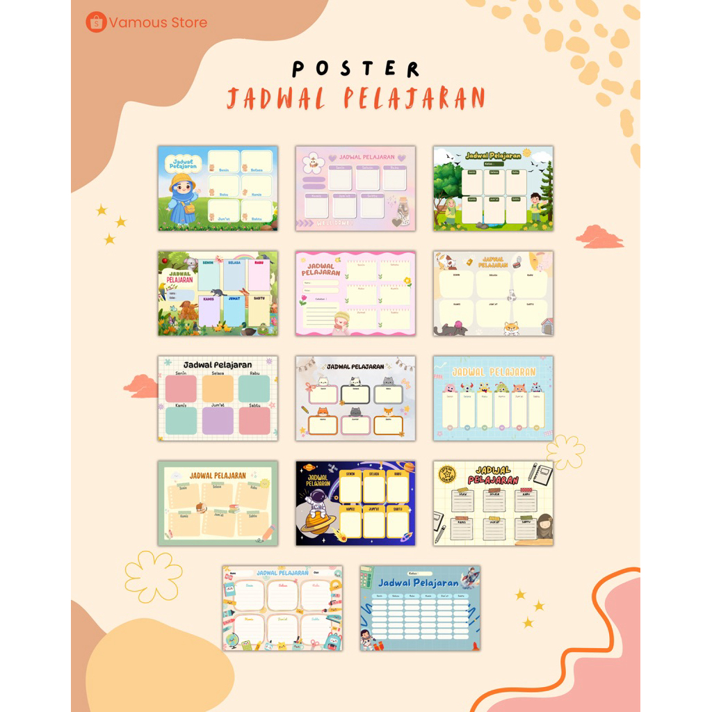 

Vamous - POSTER SEKOLAH A4 JADWAL PELAJARAN