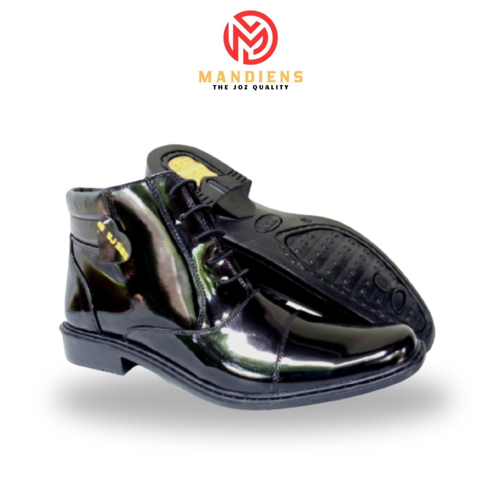 Sepatu Boots Pdh Kulit Asli Original Medali BJ253 - Sepatu Pria Dinas Pdh TNI Polri Satpam Kantor