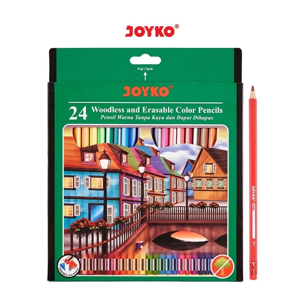 

COLOR PENCIL | PENSIL 24 WARNA PANJANG JOYKO CP-115 (BISA DIHAPUS)