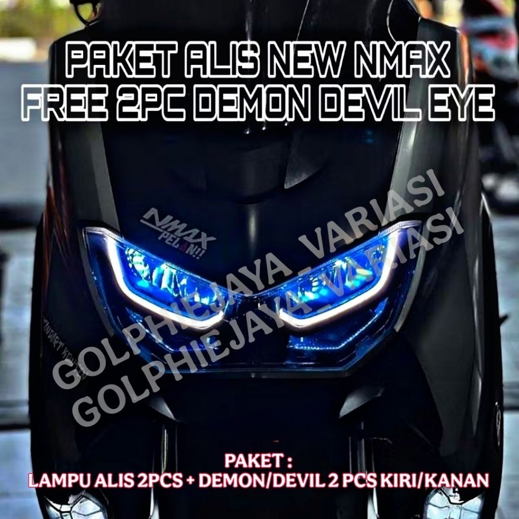 Lampu alis nmax all new 1 set devil eyes led demon eyes yamaha nmax new