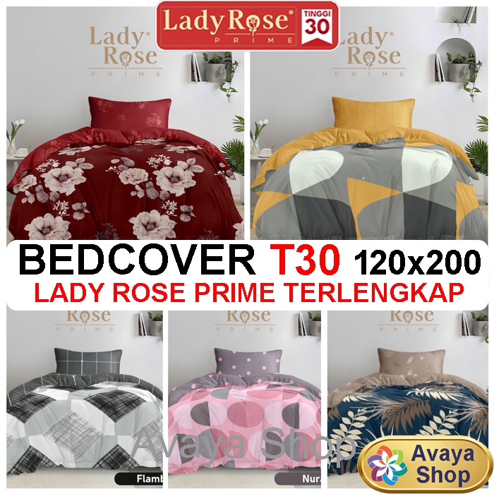 BEDCOVER LADY ROSE 120x200 TINGGI 30 / BEDCOVER LADY ROSE SINGLE