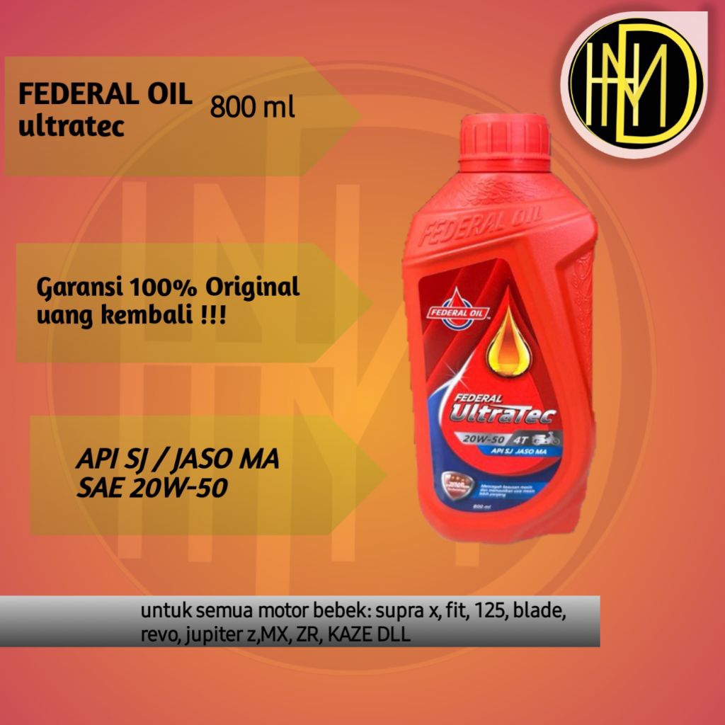 OLI FEDERAL UTRATEC 800 ml Oli universal motor bebek