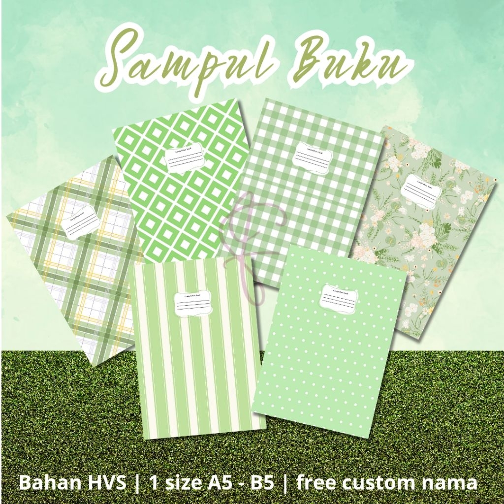 

[Hijau] Sampul Buku Aesthetic termurah | Bisa untuk buku ukuran A5 B5 bigbos sidu dll