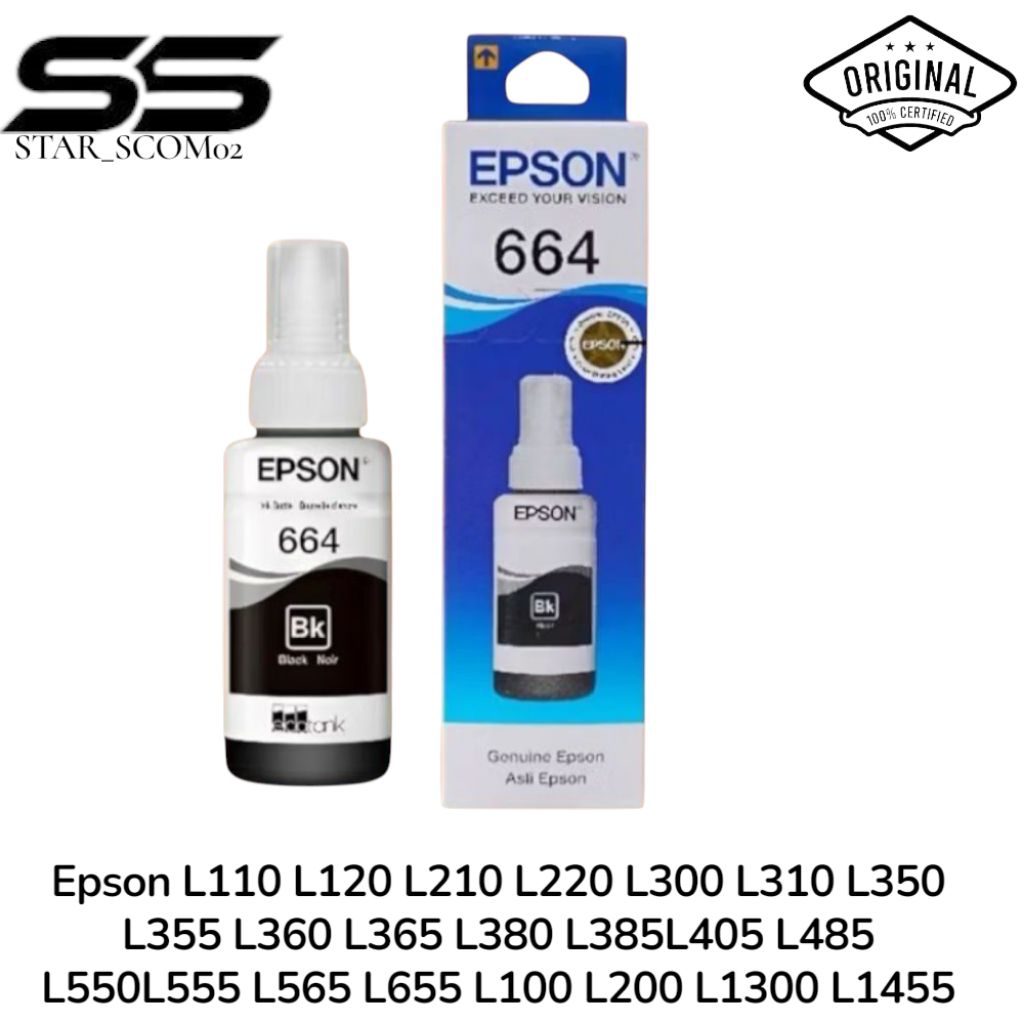 TINTA EPSON 664 BLACK ORIGINAL