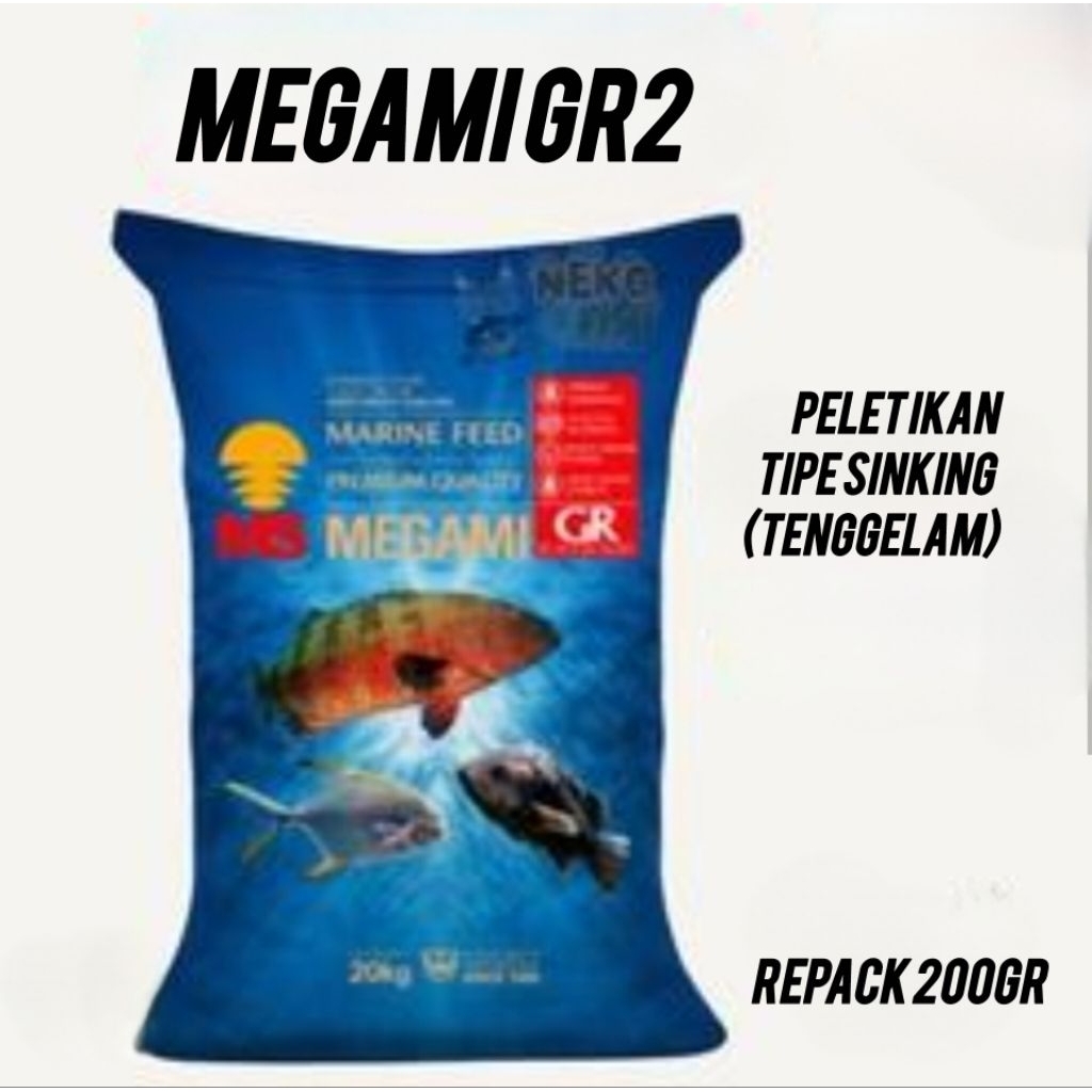 Pelet Megami GR2 kemasan repack 200gr