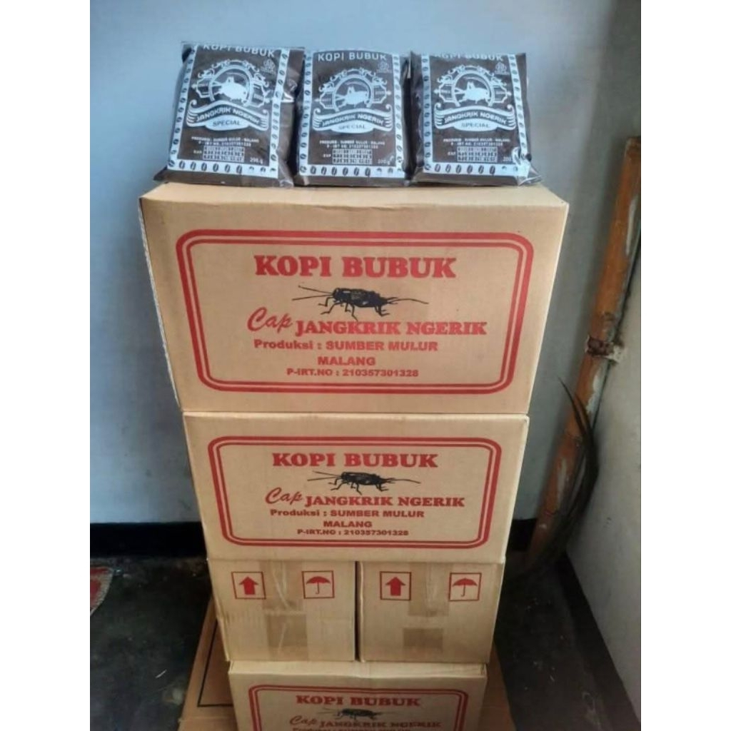 

Kopi bubuk cap jangkrik ngerik/1 dus isi 20 pcs/kopi malang enak murah dan nikmat/oleh-oleh khas malang