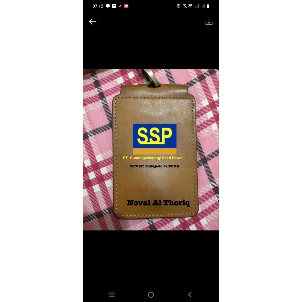 

Id card holder Name tage kulit custom