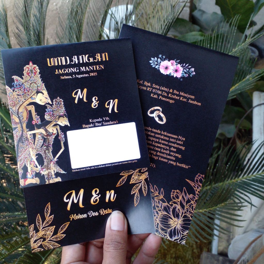 undangan pernikahan bahan art paper 210 gsm