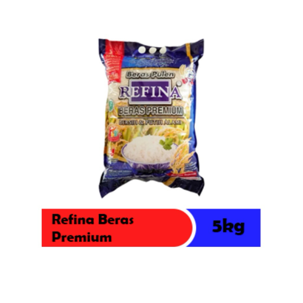 

Refina Beras Premium 5kg – Pulen, Putih Alami, Siap Masak