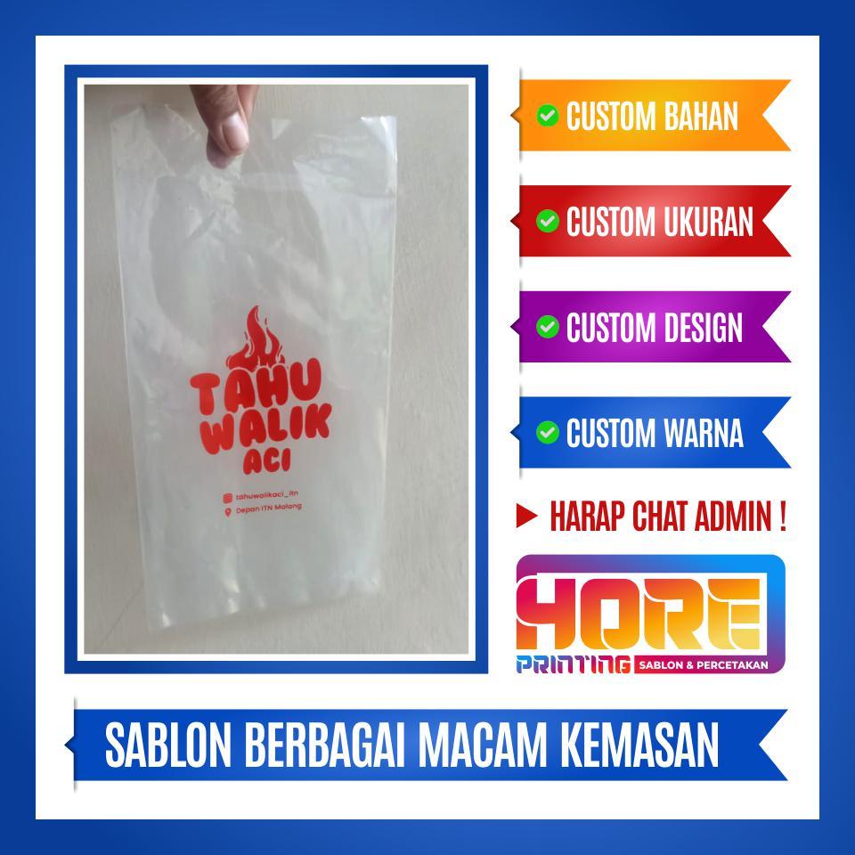 SABLON PLASTIK KEMASAN TAHU SUSU (ukuran 12x24)