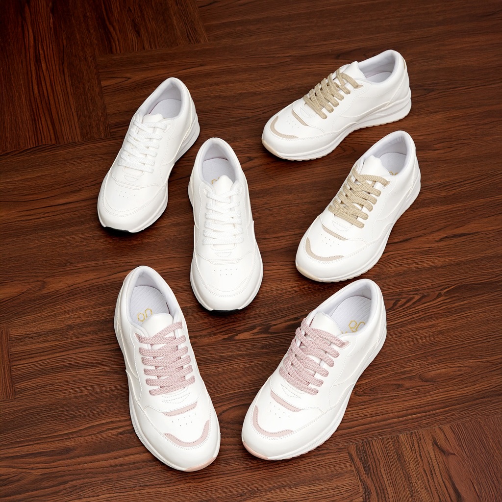 HOT SALE ELIRA SEPATU SNEAKERS KASUAL WANITA FREYA WHITE PINK CREAM CASUAL SHOES WOMEN