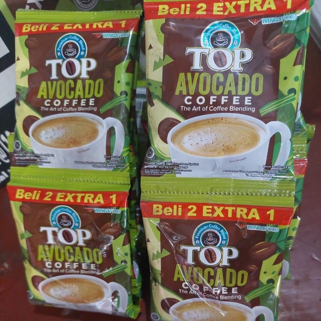 

Top AVOCADO 1Renteng [SATUAN] / Top Coffee Avocado 22g