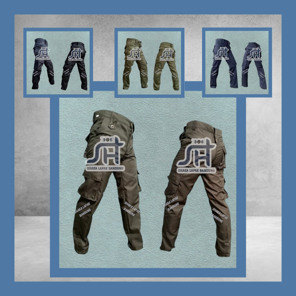 SH - Celana PDL Polri Security Satpam Celana Pramuka Hitam Cargo Kualitas Terbaik
