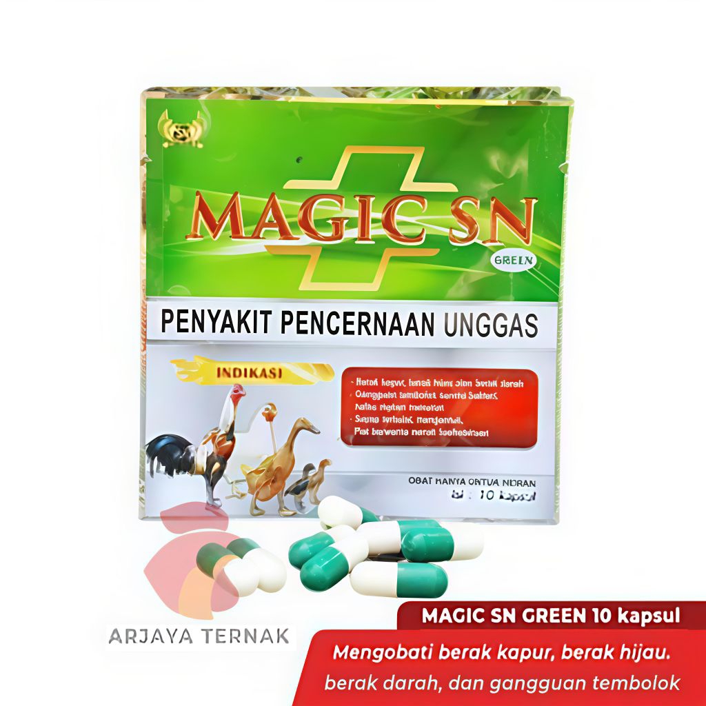 obat ayam MAGIC SN GREEN OBAT PENYAKIT PENCERNAAN UNGGAS.
