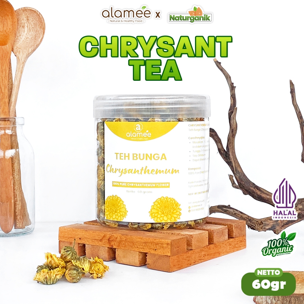 

ALAMEE Teh Chrysanthemum Tea Bunga Krisan Emas Golden Crysant Alami Organik 60gr Naturganik