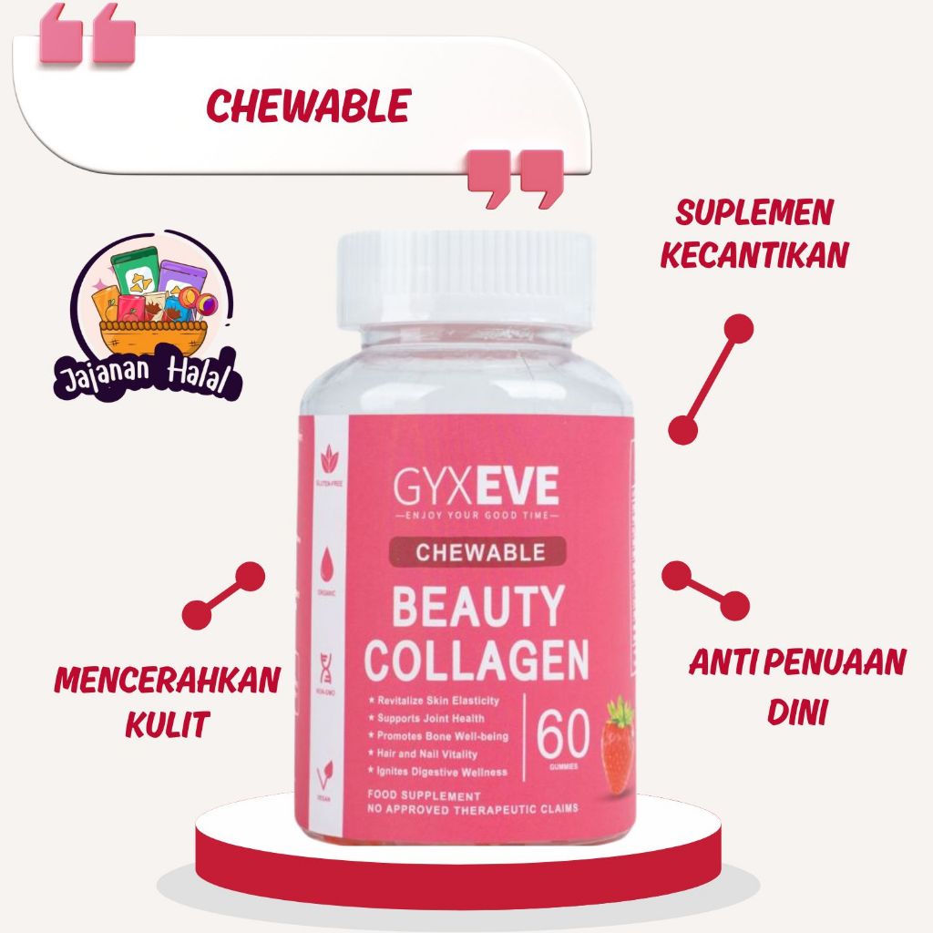 [ 100% HALAL ] Suplemen Kecantikan Glutathione Gummy Permen Gummy Mencerahkan kullit