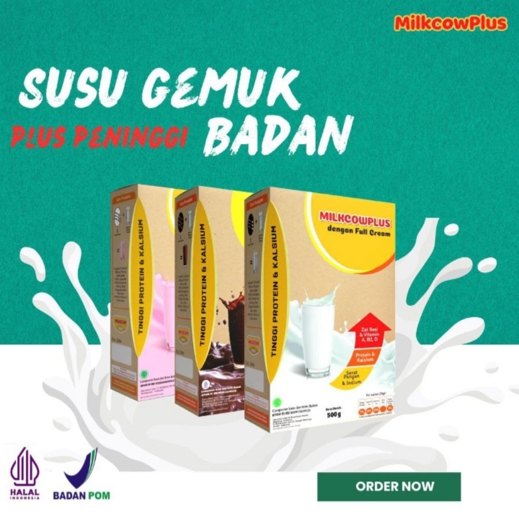 

MILKCOW PLUS SUSU PENGGEMUK DAN PENINGGI BADAN BPOM VIRAL SUSU SAPI 500 GR BEST SELLER