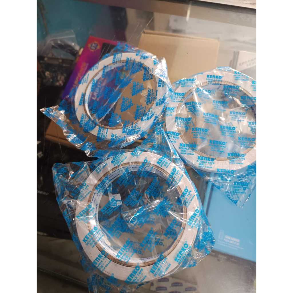 

Double Tape Kenko | Tersedia 4 Ukuran | 1 Inch: 3 Pcs, 1/2 Inch: 3 Pcs, 1/4 Inch: 3 Pcs