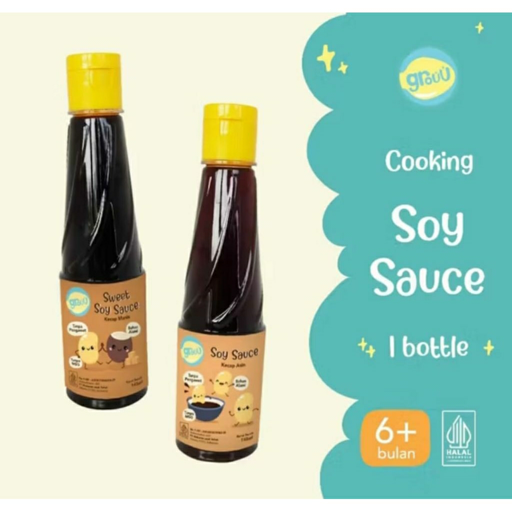 

Grouu Soy Sauce 145ml / kecap asin dan manis