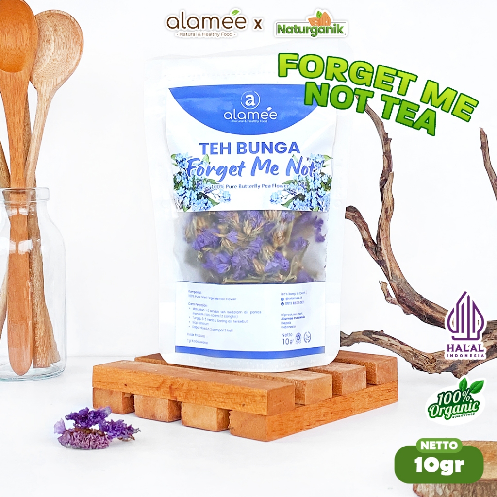 

ALAMEE Teh Forget Me Not Flower Tea Bunga Organik Kering Dried 10gr Premium Naturganik