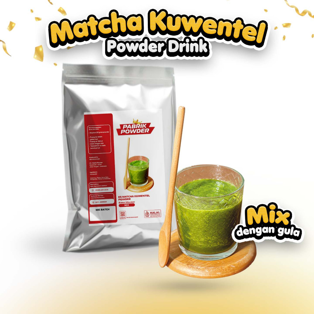 

Powder Matcha Kuwentel , Bubuk Minuman Es Matcha Kental Manis
