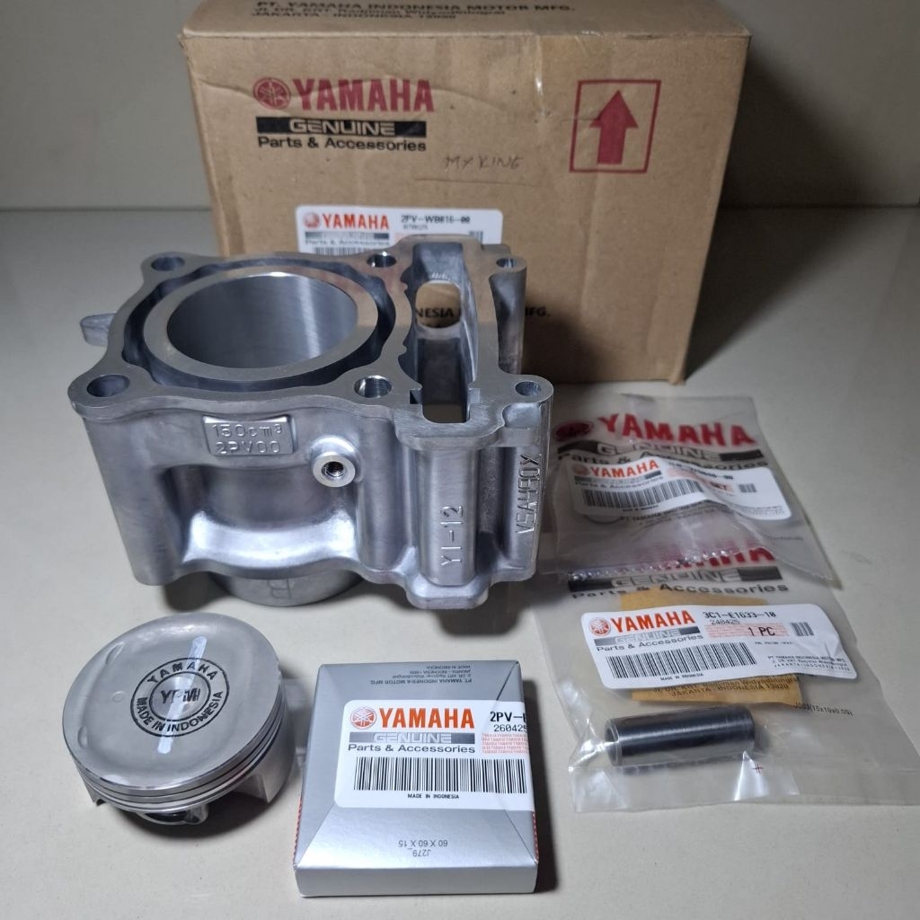 BORING PLUS PISTON KIT BLOK SEHER ASSY YAMAHA MX KING 150 JUPITER MX KING KODE 2PV ORIGINAL