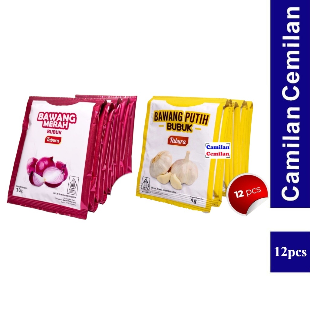 

Tabura Bawang Putih Merah Bubuk Renceng isi 12 sct x 4 gr