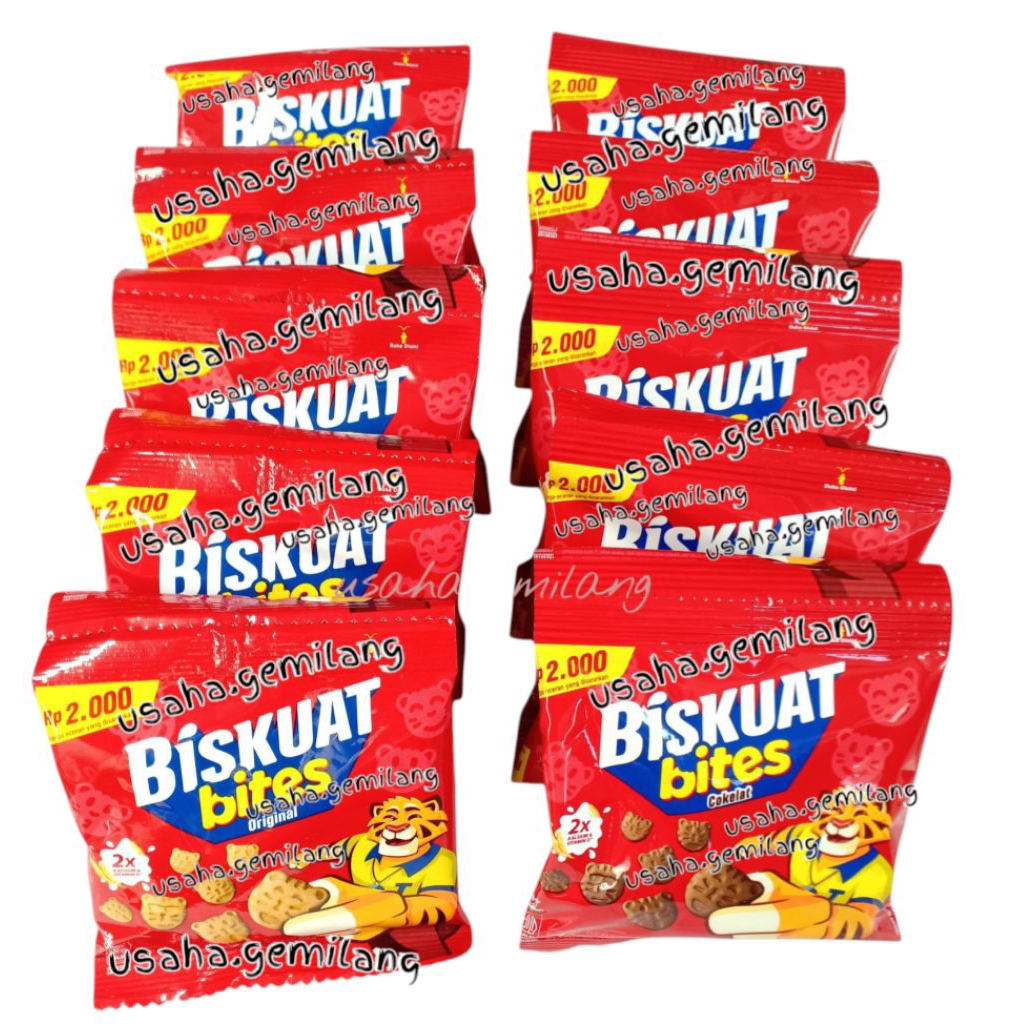 

Biskuat Bites MINI Renceng Original / Cokelat (1Rcg: 10 x @18Gr) - Biskuat Mini / Biskuit Rasa Cokelat / Biskuit Susu / Biskuit Original / Biskuat Biskuit Susu / Biskuat Renceng / Biskuat Bites / Snack Ultah Anak / Jajanan Anak / Biskuat Renteng / Biskuit