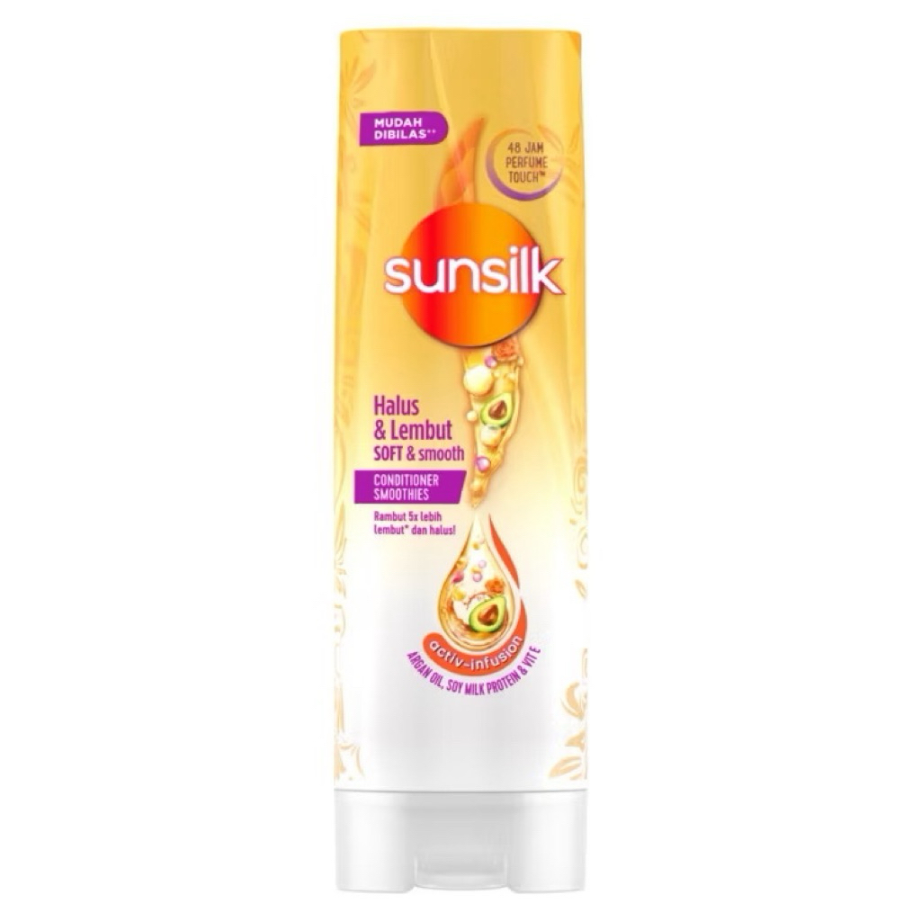 Sunsilk Conditioner Smoothies Rambut Hitam Berkilau Black Shine Activ-Infusion dengan Urang Aring 16
