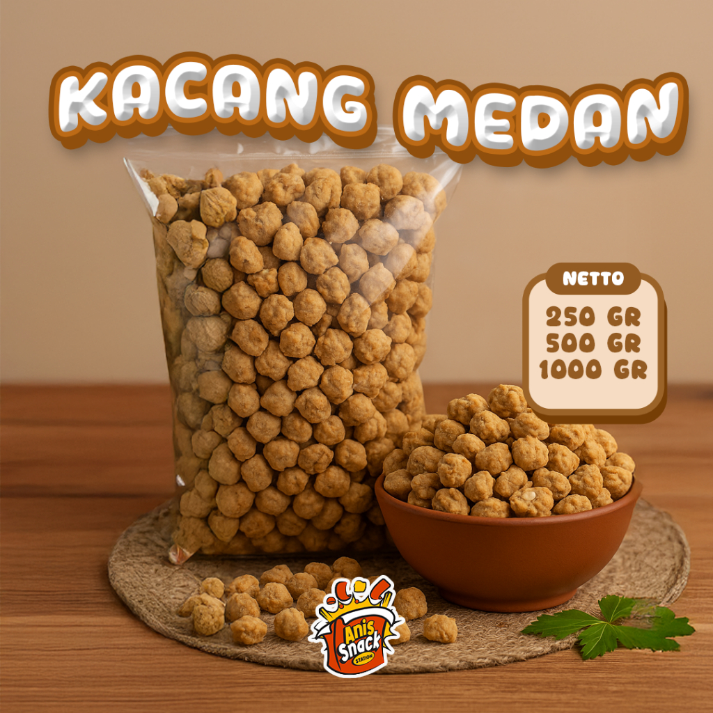 

Kacang Oven / Kacang Medan / Kacang Keriting Pedas / Kacang Halus Ori