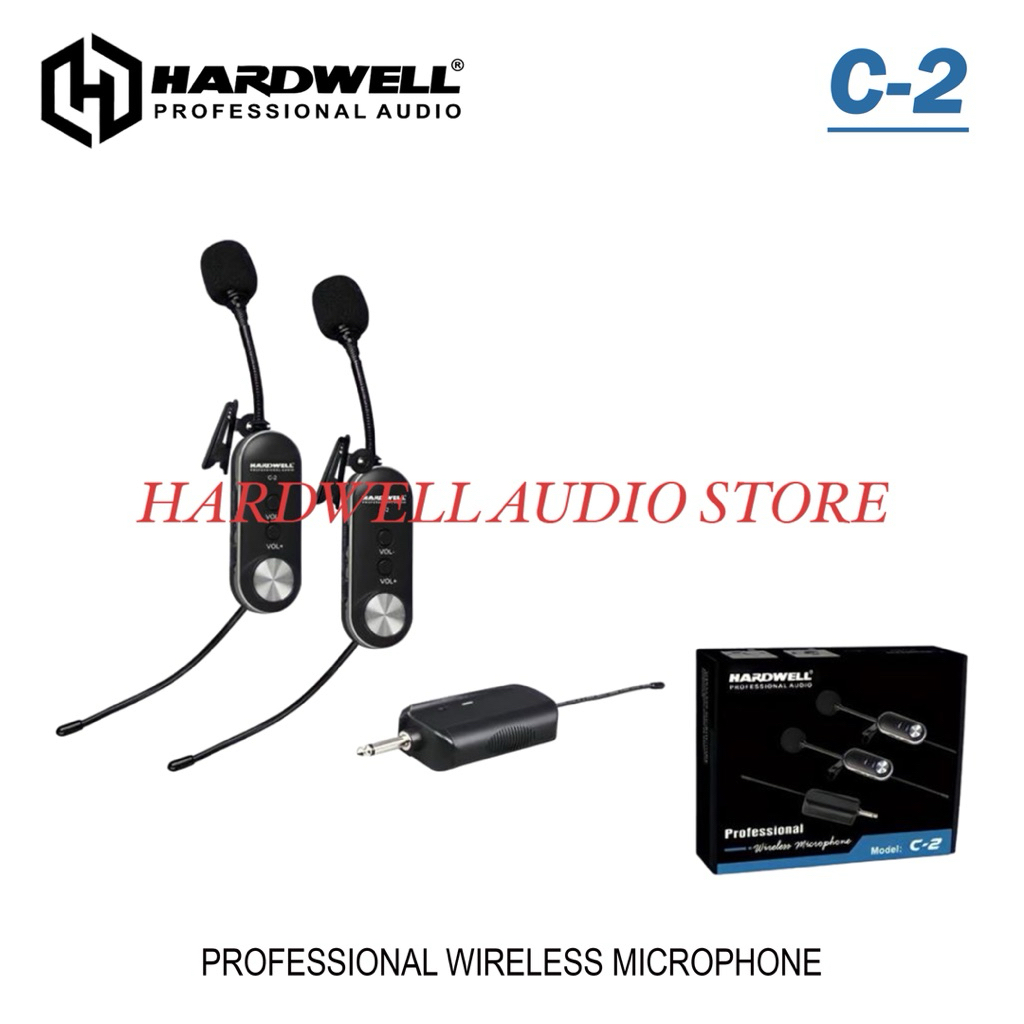 Mic Wireless Clip On / Mic Jepit / Mic Handphone Hardwell C2 Original