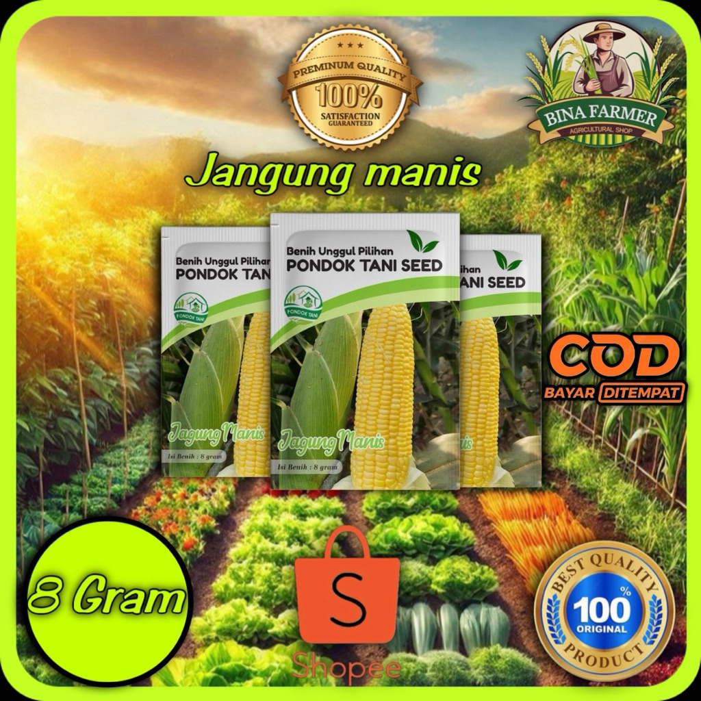 

JAGGUNG MANIS Berkualitas Merek Pondok Tani Seed Isi Kemasan 8Gram